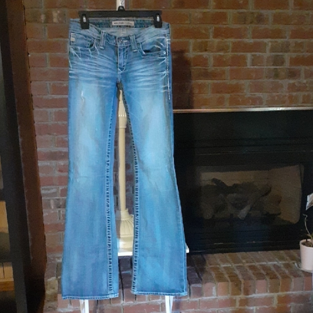 Big Star Blue Flare Wide Leg Jeans